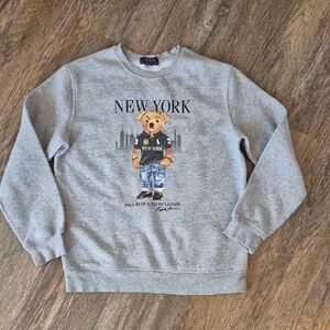 Polo Ralph Lauren Polo Bear New York NYC Crewneck Sweatshirt Youth Large 14 / 16